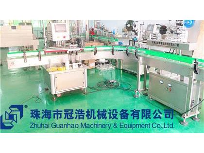 旋蓋機，鋁箔封口機，貼標機，噴碼機，整套生產線已完成生產送貨至客戶公司